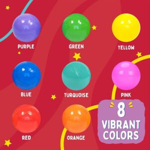 50 Soft Plastic Mini Balls w/ 8 Vibrant Colors promax.pk