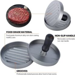Aluminum Non-Stick Hamburger Press promax.pk