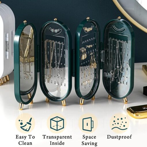Jewelry Storage Box for Women Foldable Acrylic Jewelry Display Stand Promax.pk