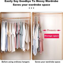 Pack of 6 Multifunctional Organizer Magic Space Saving Hangers with 9 Holes Storage promax.pk