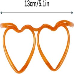 Straw Glasses Soft Plastic Straw Reusable Fun Loop Drinking Tube Eyeglasses promax.pk