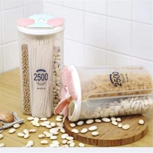2500 ml 4 Grid Cereal & Dry Food Storage Containers Airtight Lid Suitable promax.pk