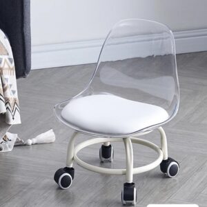 Acrylic 360° Rotatable Transparent Chair Smart Wheels Ideal for Adults & Kids promax.pk