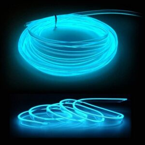 EL Wire Ice Blue Color 3 Meters Car Interior Decoration Cold Light Line Promax.pk