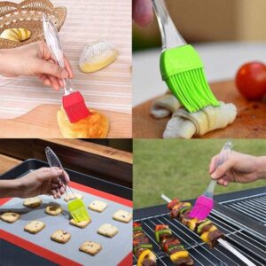 Small Silicone Brush and Spatula Set, 2-Pieces, Red Brush Ghee oil Brush Multi color promax.pk