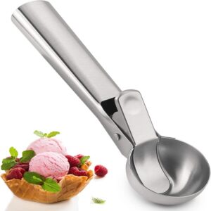 Stainless Steel Ice Cream Scooper with Trigger Release promax.pk