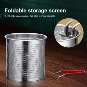 1200ml Stainless Steel Fryer Pot with Long Handle Oil Fryer Promax.pk